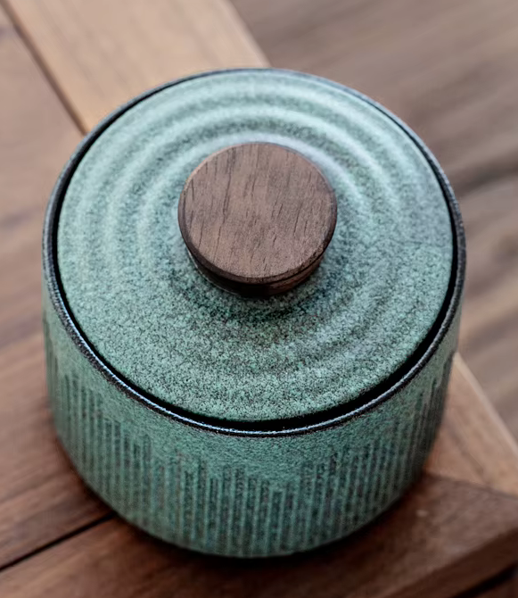 Small Jade Green Ceramic Pet Cermation Urn