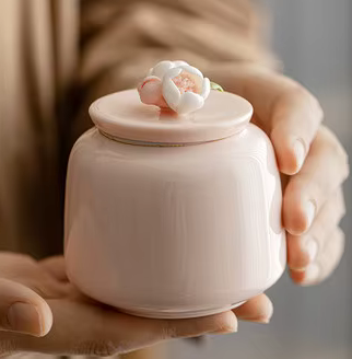 Small Pink Ceramic Pet Cermation Urn