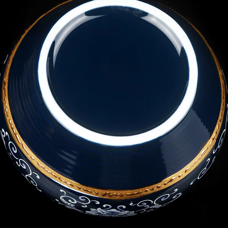 Black & Gold Pet Cremation Urn Keepsake