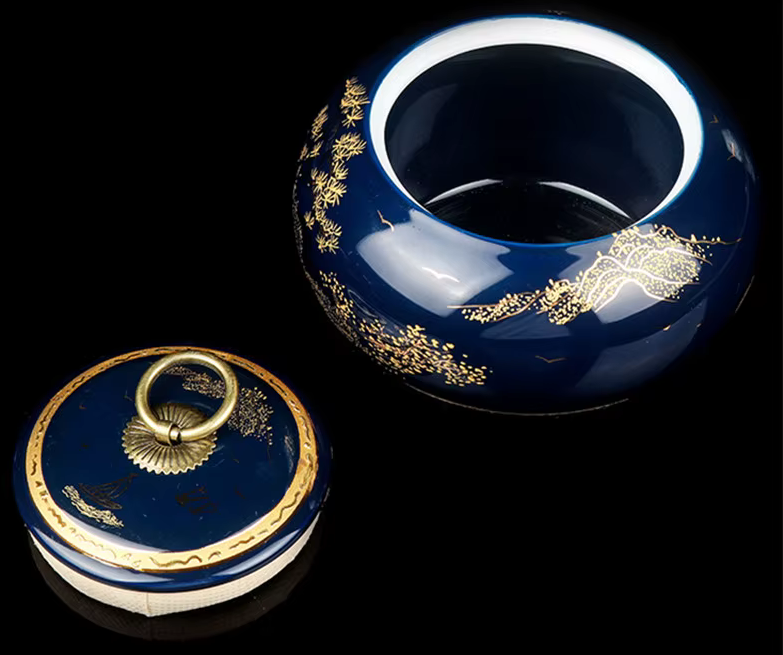 Black & Gold Pet Cremation Urn Keepsake